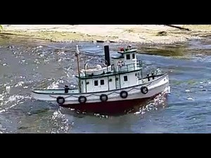 RC Tugboat fights rapids BETWEEN two waterfalls