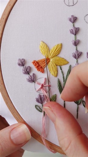 Celebrate Spring with a Spring Floral Row beginner embroidery kit!