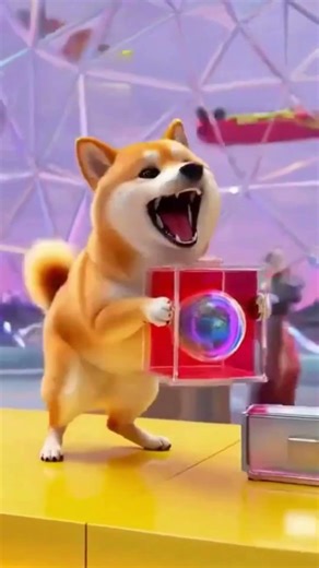 Shiba Inu's Infinite 🔮 Ball Bounce Adventure 😂 #shibainu #shorts #cutedog