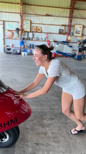 Armin Engert on Instagram: "Diana is enthusiastically pushing her brother out of the hangar, giving him the thrilling sensation of soaring through the air in an exciting new way."
