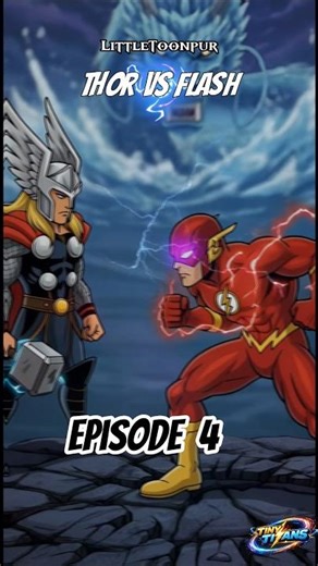 Thor vs Flash! SPEED FORCE COLLAPSE 😱⚡🌩️ | TinyTitans S1E5 #Shorts