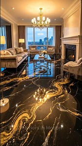 Black & Gold Marble Resin Floor 🖤✨ | Luxury Living Room Epoxy Transformation (Timelapse) | Interiors in Motion