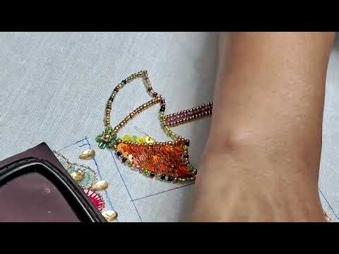 Aari Embroidery Umbrella Design with Sequence Work 🌂✨ Easy Assignment Tutorial