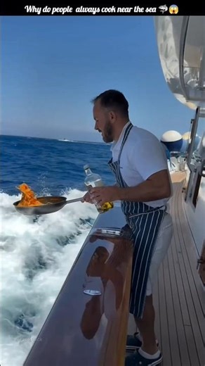 Why do people always cook near the sea 🦈😱 #shorts #sound