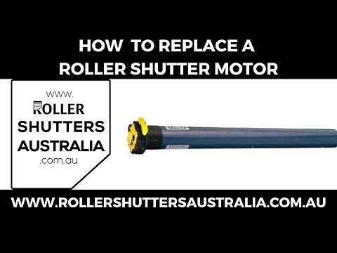 How to replace a Roller Shutter motor