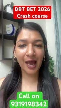 DBT BET 2026 | DBT JRF CRASH COURSE | VEDPREP BIOLOGY ACADEMY