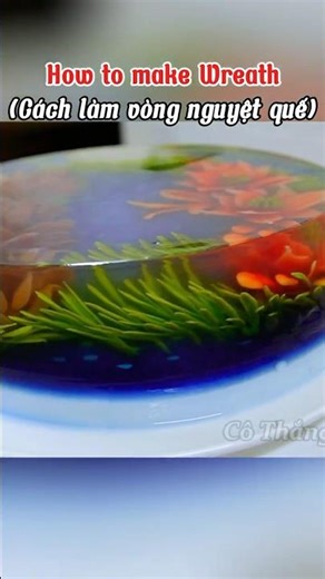 Making Beautiful Wreath in 3D Jelly Cake #jellycake #cakedecorating #satisfying