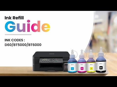 How to Refill Brother Printer Ink | Refill Ink Brother Printer | D60 Ink and BT5000/BT6000 Ink