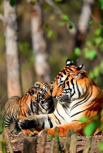 Tiger with family | and watch wildlife | #viral #tiger #tiktok #youtuber #bigcats #animallife .