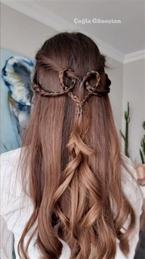 Heart-shaped hairstyle is so easy 🫶🏻