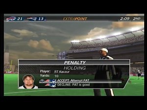 Madden NFL 09 (PS2) bills vs patriots (day)