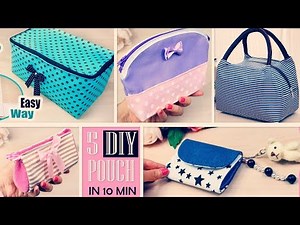 5 DIYs ZIPPER STORAGE BAG TUTORIAL // You Can Sew It Even If You Have No Skills