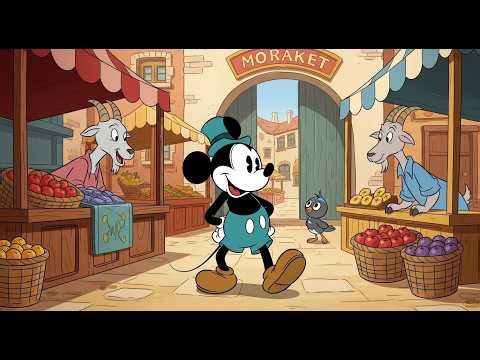 Mickey goes to the fair on a rainy day.