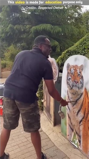 This Man Test Animals Power At Zoo 🐘🐼🐯 #shortvideo #trending #viralvideo