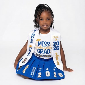 2026 Kindergarten Graduation Outfit | Girls Skirt Set With Shirt & Stole | Custom Grad Outfit - Etsy