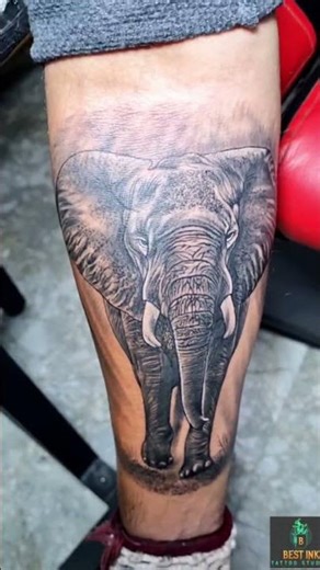 3D elephant tattoo#tattoo #elephanttattoo #3Dtattoo #3d