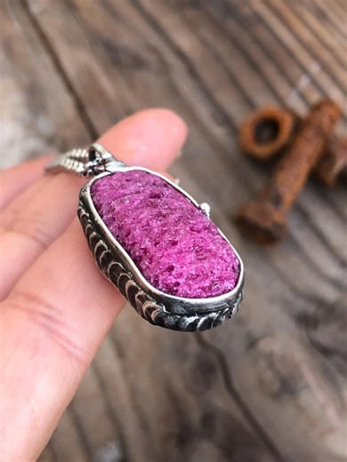 Red Corundum in Phlogopite Mineral Necklace • Healing Stone • Rustic Quartz Talisman • Rock Pendant • Mineral • Nature Inspired - Etsy