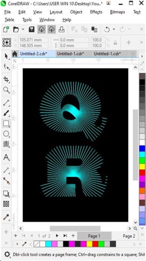 Corel Draw Tutorial Q-R Logo #coreldraw