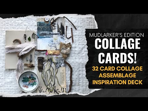 How to Make Collage Cards! An easy tutorial for Found Object Collage Assemblage Art - Mudlarkers