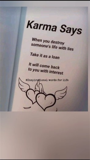 Karma says..lnspirational words for life/best motivational quotes in english about life/WhatsApp