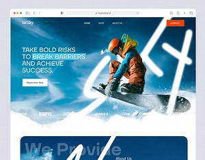 Sports Website Landing Page UI Design
