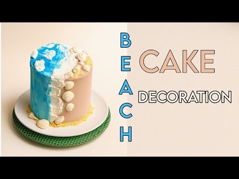 Beach Cake Decorating | Ocean Theme Cake Tutorial 🌊🎂