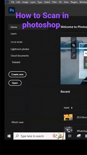 How to scan in photoshop