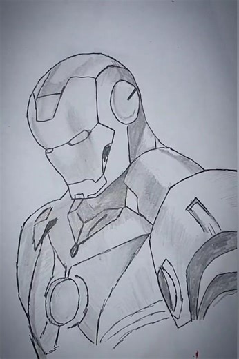 Iron Man Pencil Sketch ✏️ | Marvel Superhero Drawing #shorts #drawing #sketch #pencilart #art
