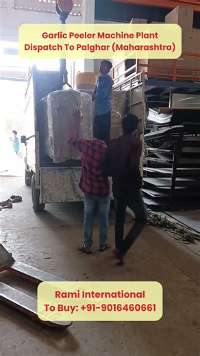 Garlic Peeler Machine Plant Dispatch To Palghar (Maharashtra) 🧄Rami International: 9016460661