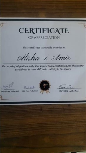 1 prize of hotel management. #Albarkaat college ... #food #hotel ..#restaurant ...