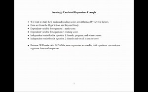 11.2 Seemingly Unrelated Regressions Example