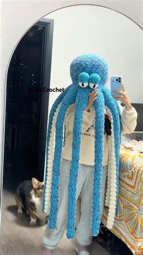 Crochet giant octopus.🐙 #amigurumi