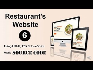 | Pt. 6 | Restaurant's Website - HTML, CSS & JavaScript (Fully Responsive ) || Frontend project
