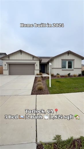 Noe Carranza | Realtor on Instagram: "Home for sale in Turlock , CA 📍 •3 Bed 🛏️ •2 Bath 🛁 •1,824 sqft home 🏠 • Built in 2024 •6,394 sqft lot • Pre Wired for electrical charging station DM FOR MORE INFORMATION 📥 Looking to move to Stanislaus County? Reach out to me! Courtesy listing by EXIT Realty Consultants . . . . . . . . . Contact me⬇️ . Noe Carranza (209) 678-9498 📲 EXIT Realty Consultants DRE #02123398 #Turlock#Stanislaus #fyp#centralvalleyrealestate #hometour #housetour #californiaho