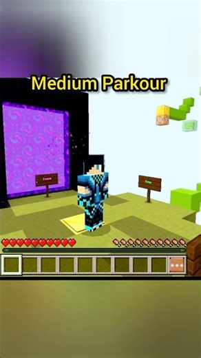 medium parkour challenge in minecraft😱।। #minecraft #passobemsolto