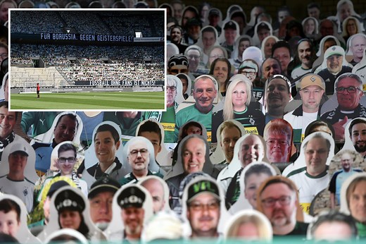 Football fans can buy cardboard cut-outs to take their place in the 'crowd'