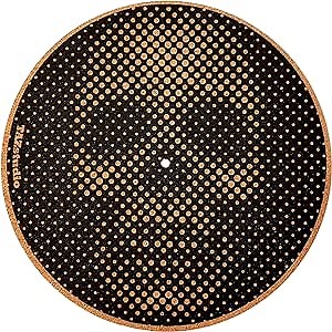 Premium slipmat - Cork Turntable Mat [4mm Thick] for Better Sound Support on Vinyl LP Record Player - Cork mat Original Geometric Design Psychedelic Geometric Skull Art-m10