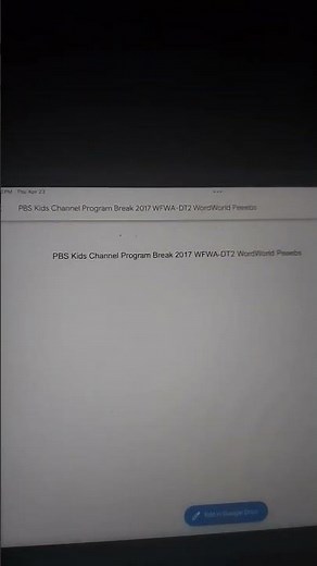 PBS Kids Channel Program Break 2017 WFWA-DT2 WordWorld Peeebs