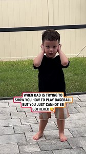 Toddler has no interest in dad's baseball lesson ⚾️🤣 | Lessons Learned In Life