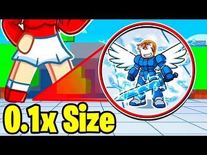 Testing NEW IRON GIANT ULTIMATE ATTACK at 0.1x Size in Roblox Strongest Battlegrounds!