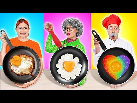 GRANDMA VS ME COOKING CHALLENGE || Awesome Kitchen Hacks and Parenting Hacks by 123 GO!