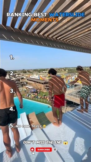 Top 5 best waterslide moments #funny #funnymemes #funnymoments