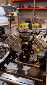 Getting this @borlaperformance stacker set up in this 5.0 Coyote motor. The @mmrperformance covers look great too! This is what’s under our bare metal 56’ #ford #f100 truck that we’re building now. Stay tuned for this one! | Fat Fender Garage