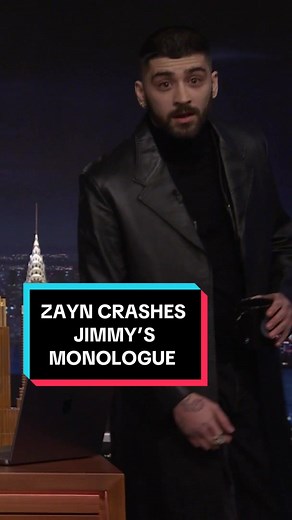 @Zayn crashes Jimmy’s monologue 🤯 #FallonTonight #TonightShow #ZaynMalik #ROOMUNDERTHESTAIRS