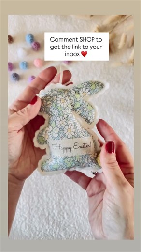 Nicole McRae on Instagram: "Make sure to download all my free patterns, they’re all on my website! And all my Christmas patterns are free now too, use the code FREE at the checkout 🥰 Sewing pattern Easter Bunny Sewing video"
