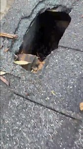 Exploring a Hole #roofingbyballcontracting #leakyroof
