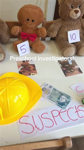 This week, preschool was buzzing with excitement as the children became real-life detectives during a very important investigation! Five special items from the preschool room had mysteriously gone missing and were cleverly hidden. To help solve the case, Ruby stepped into the role of mastermind and left behind a trail of intriguing clues for the children to follow. 🕵️‍♀️✨ Working together as a brilliant detective team, the children carefully examined each clue, shared ideas, and used their prob