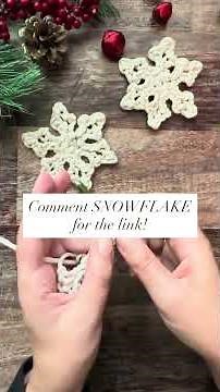 Easiest Crochet Snowflake Pattern ❄️ | Free & Beginner Friendly! #CrochetSnowflake #CrochetTutorial