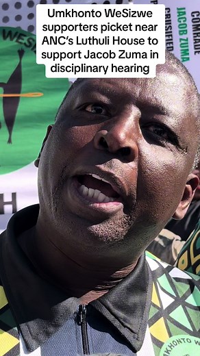 Supporters Picket ANC's Luthuli House for Zuma's Disciplinary Hearing