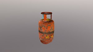 Old Rusty Gas Cylinder - 3D model by prafullpatil14